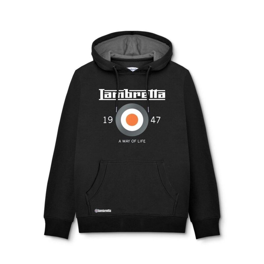 Lambretta Unisex Adult Target Hoodie / Black